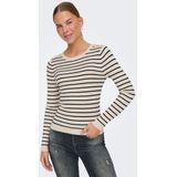 ONLY Strickpullover »ONLMILA LS STRIPE BUTTON O-NECK CC KNT«