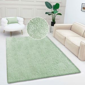 my home Teppich »Desner, Hochflor Teppiche«, rechteckig, 35 mm Höhe, Mikrofaser, weich, flauschig, Wohnzimmer, Schlafzimmer, Kinderzimmer