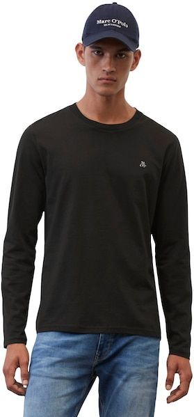 Marc O'Polo Langarmshirt, mit dezentem Logo-Print vorne