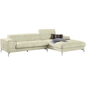 W.SCHILLIG Ecksofa »piedroo, Designsofa mit tollem Sitzkomfort, bequem und elegant, L-Form«, Kopfteilverstellung, wahlweise mit Sitztiefenverstellung, Breite 303cm