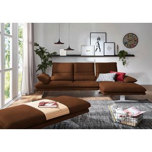 W.SCHILLIG Ecksofa »broadway, Designsofa mit tollem Sitzkomfort, L-Form«, Sitztiefenverstellung, Kopfteil- & Seitenteilverstellung, Breite 291cm