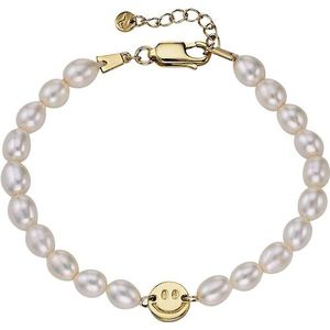 Firetti Perlenarmband »Schmuck Geschenk Silber 925 Armschmuck Armband Armkette Smiley«, mit Perle (synth.)