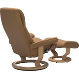 Stressless® Relaxsessel »View«, (Set, Relaxsessel mit Hocker), mit Classic Base, Größe M,Gestell Eiche