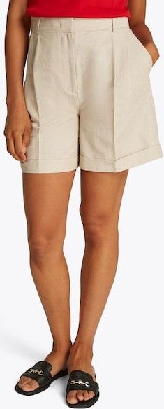 Tommy Hilfiger Shorts »LINEN MIX PLEATED SHORT«, mit Falten,kühlendes Premium Leinen
