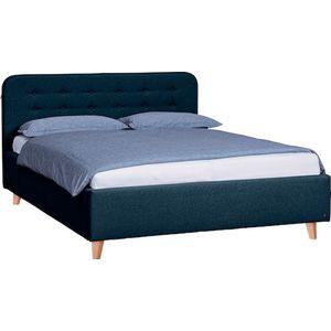 TOM TAILOR HOME Polsterbett »NORDIC BED«, mit Knopfheftung im Kopfteil, Füße Buche natur