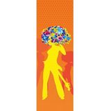 Architects Paper Fototapete »Funky Vibes Orange«, Grafik Fototapete Retro Tapete Panel 1,00m x 2,80m