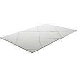 Sansibar Teppich »Braderup«, rechteckig, 2 mm Höhe, Flachgewebe, modernes Scandi Design, Motiv Rauten, mit Fransen