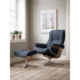 Stressless® Relaxsessel »Mayfair«, (Set, Relaxsessel mit Hocker), mit Hocker, mit Cross Base, Größe S, M & L, Holzakzent Eiche