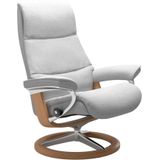 Stressless® Relaxsessel »View«, (Set, Relaxsessel mit Hocker), mit Signature Base, Größe S,Gestell Eiche
