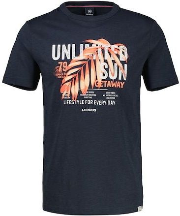 LERROS T-Shirt »LERROS T-Shirt mit Brustprint in Großen Größen«