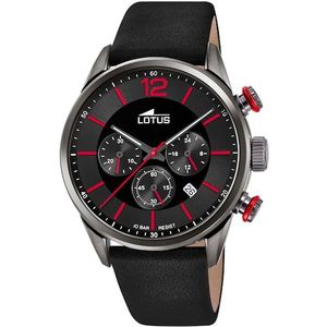 Lotus Chronograph, Armbanduhr, Quarzuhr, Herrenuhr, Stoppfunktion, Lederarmband, Datum