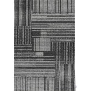 TOM TAILOR Teppich »Stripy Pat«, rechteckig, 5 mm Höhe, Flachgewebe, modernes Patchworkdesign, gestreift, Chenille, Wohnzimmer