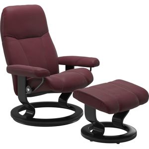 Stressless® Relaxsessel »Consul«, (Set, Relaxsessel mit Hocker), mit Hocker, mit Classic Base, Größe M, Gestell Schwarz