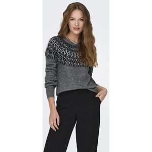 ONLY Rundhalspullover »ONLALINA LS JQ O-NECK EX KNT«