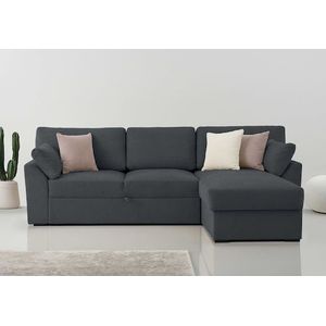 Home affaire Ecksofa »Citry«, Breite 246 cm, Chenille, Bettfunktion, Bettkasten, L-Form
