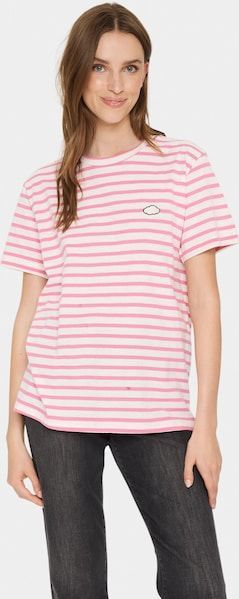 Saint Tropez T-Shirt »GanikaSZ T-Shirt«, mit kleiner Stickerei