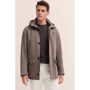 bugatti Langjacke, mit Kapuze, mit Steppnähten