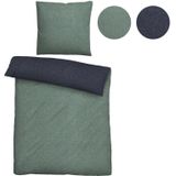 Biberna Wendebettwäsche »Hermal«, aus weicher, wohlig warmer Flanell (Biber) Qualität in Melange Optik, aus 100% Baumwolle, STANDARD 100 by OEKO-TEX® zertifiziert, Made in Germany