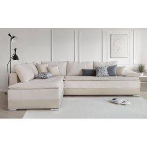 INOSIGN Ecksofa »Night & Day L-Form mit Dauer-Schlaffunktion mit Armlehne«, mit Boxspring-Bettfunktion 180x200 cm und Bettkasten, Dauerschläfer!