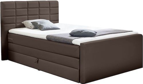 INOSIGN Boxspringbett »Lethbridge«, inkl. Bettkasten und Topper, zwei Matratzenarten in H2