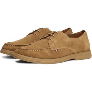 Tommy Hilfiger Schnürschuh »TOMMY HILFIGER SUEDE MOC T DERBY«, Schnürschuh, Halbschuh, Businesschuh mit Mokassin-Naht