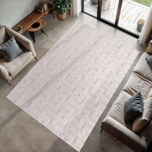 Ayyildiz Teppiche Teppich »DOHA 1656«, rechteckig, 4 mm Höhe, Läufer, 3D Hoch-Tief-Effekt, weicher Kurzflor, In- und Outdoor