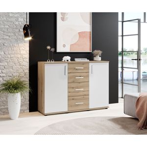 HBZ Kommode »BC-Drift-2, Sideboard Stellmaß 120x84x35 cm«, (1 St.), Sideboard mit 2 Türen, 4 Schubkästen, 2 Einlegeböden