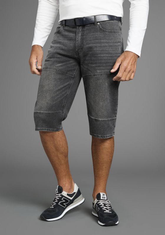 H.I.S Jeansbermudas »HANTZ«, (Set, 2 tlg., mit abnehmbarem Gürtel), gerader Beinschnitt, Used-Look mit Abriebeffekten