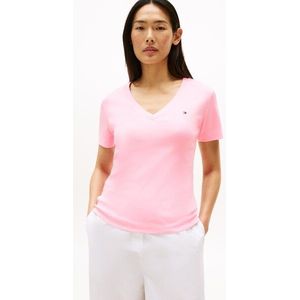 Tommy Hilfiger T-Shirt »SLIM CODY V-NK SS«, mit Logostickerei