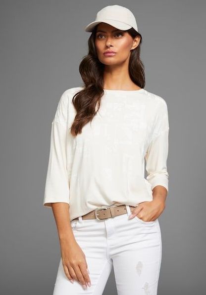 Laura Scott 3/4-Arm-Shirt, mit Grafik- Alloverprint