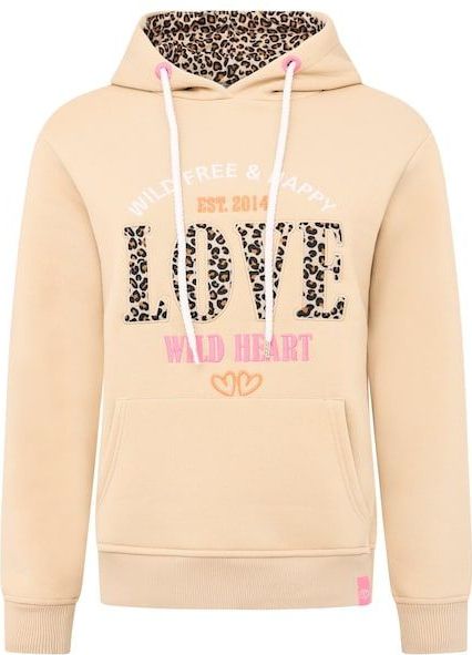 Zwillingsherz Hoodie »""Wild Love""«, mit Wording Leo Love und Stickerei