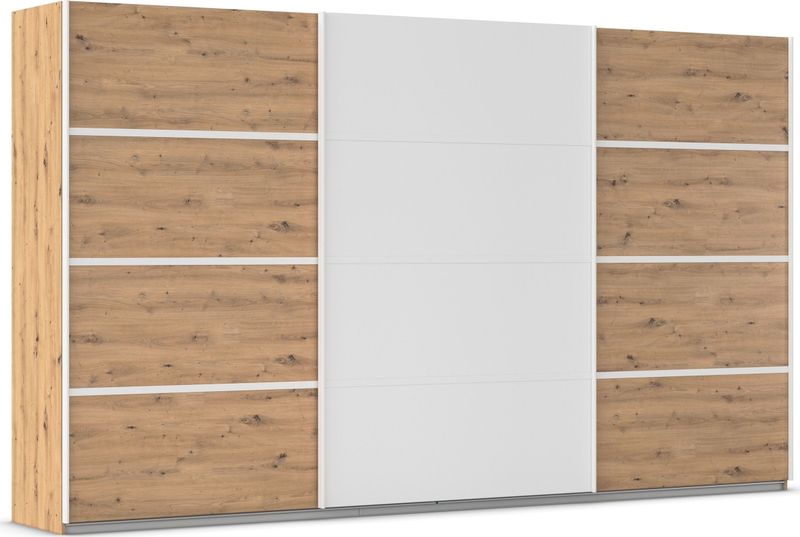 rauch Kleiderschrank »Schwebetürenschrank OTTO´s Choice Garderobe Schrank TOP ANGEBOT Avola«, (in 3 verschiedenen Ausstattungen BASIC/CLASSIC/PREMIUM), mit eleganten Zierleisten in Chrom, Schwarz oder Weiß MADE IN GERMANY