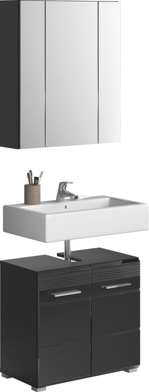INOSIGN Badmöbel-Set »Malmö, 2 teilig, bestehend aus: Waschbeckenunterschrank, Spiegel«, (Set, 2 St.), Badmöbel, 2-tlg.