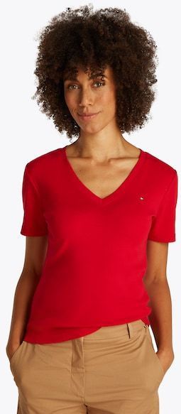 Tommy Hilfiger T-Shirt »SLIM CODY V-NK SS«, mit Logostickerei