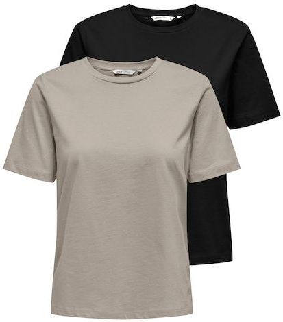 ONLY Kurzarmshirt »ONLONLY S/S TEE NOOS 2 PACK«, (Packung, 2 tlg.)