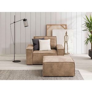 Home affaire Sessel »SHERWOOD«, Loveseat und Hocker im Set, passend zur Polster-Serie SHERWOOD