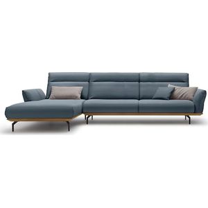 Creation BY ROLF BENZ Ecksofa »hs.460«, Sockel in Nussbaum, Winkelfüße in Umbragrau, Breite 338 cm