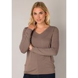 Base Level Langarmshirt, mit V-Ausschnitt