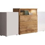 INOSIGN Sideboard »URBAN III«, Moderne Kommode mit 3 Schubladen und 4 Fächern, Breite 150 cm