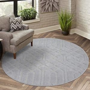 Carpet City Teppich »FLAIR138«, rund, 11 mm Höhe, Kurzflor-Teppich, Skandi-Stil, Wohnzimmer