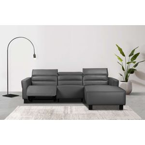 Places of Style Ecksofa »Carpari, L-Form, 263 cm, manuelle o. elektrische Relaxfunktion,«, USB A/C und Kopfteilverstellung