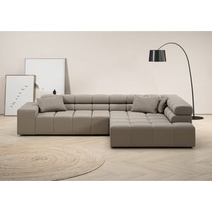 INOSIGN Ecksofa »Ancona incl. Kopfteilverstellung, Zierkissen Breite 319cm, L-Form«, wahlweise motorische Sitztiefenverstellung, auch in Cord + Easy Care