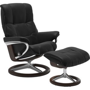 Stressless® Relaxsessel »Mayfair«, (Set, Relaxsessel mit Hocker), mit Hocker, mit Signature Base, Größe S, M & L, Gestell Braun