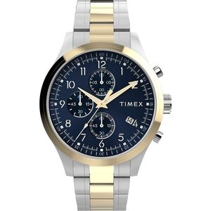 Timex Chronograph »DRESS CHRONO«, Quarzuhr, Armbanduhr, Herrenuhr,Edelstahlarmband,Stoppfunktion,Tag