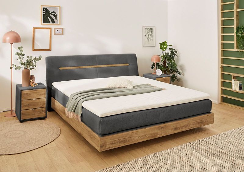 Jockenhöfer Gruppe Boxspringbett »Hetty erhältlich in der Größe 180x200cm«, schwebende Optik, 7-Zonen-Matratze, Topper, mehrere Härtegrade wählbar
