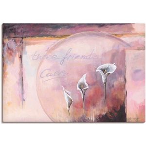 Artland Leinwandbild »Drei Freunde_Calla«, Blumenbilder, (1 St.), auf Keilrahmen gespannt