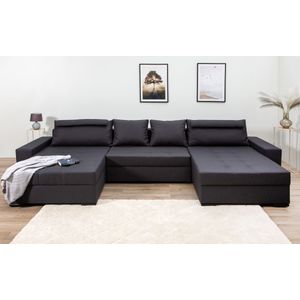 COLLECTION AB Wohnlandschaft »XXXL-Josy Relax U-Form Breite 352 cm, mit 2 gleich großen Recamieren«, inkl. Bettfunktion, Bettkasten, mit 4 Rückenkissen in zwei Größen