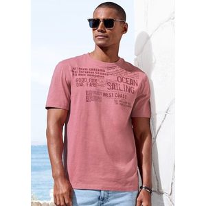 John Devin T-Shirt »mit Print«, Regular-Fit, aus Slub-Qualität, mit Print