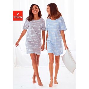 Vivance Dreams Sleepshirt, (2er-Pack), mit Wolkenmotiv