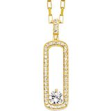 Julie Julsen Kette mit Anhänger »925/- Sterling Silber vergoldet 44 Zirkonia«